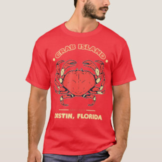 Camiseta Crab Island Destin Flórida Flórida Flórida Sandbar