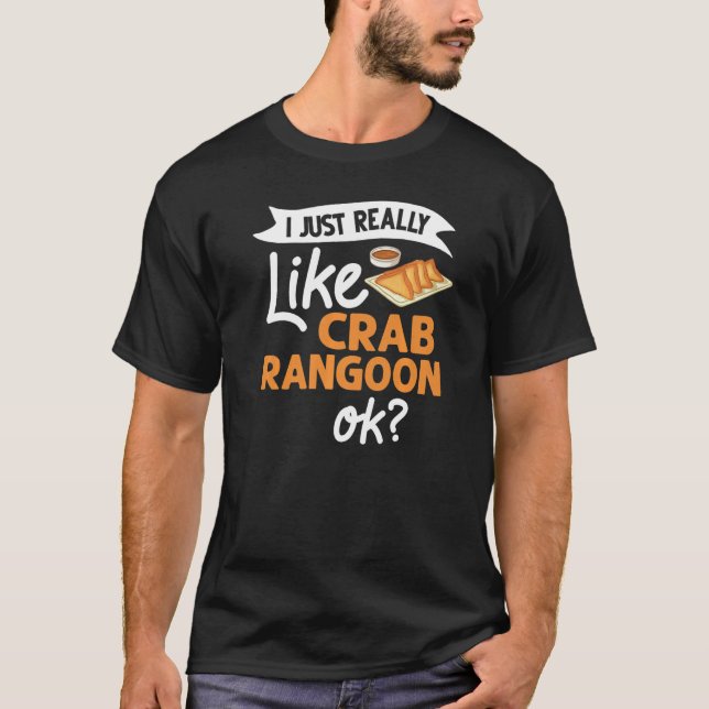 Camiseta Crab Rangoon Cream Queijos Wontons Dip Molhes Chin (Frente)
