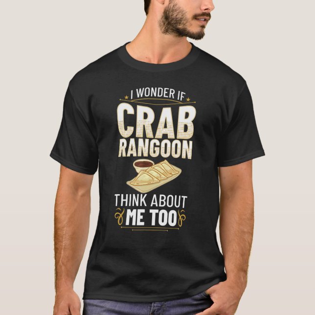 Camiseta Crab Rangoon Cream Queijos Wontons Dip Molhes Chin (Frente)