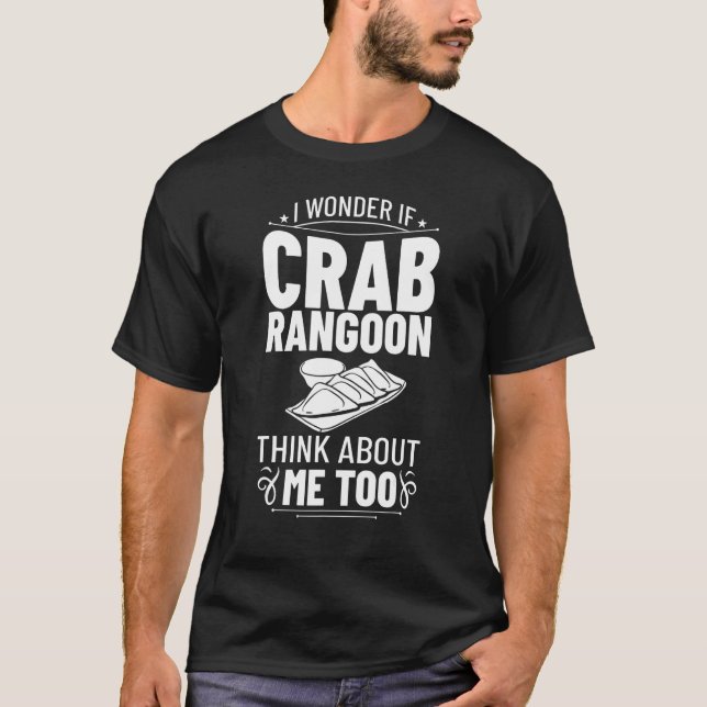 Camiseta Crab Rangoon Cream Queijos Wontons Dip Molhes Chin (Frente)