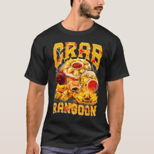 Camiseta Crab Rangoon Meme Contrafação Estilo Rap anos 90 V
