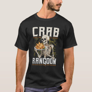 Camiseta Crab Rangoon Skeleton Encantado Comida Chinês