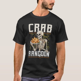 Camiseta Crab Rangoon Skeleton Encantado Comida Chinês
