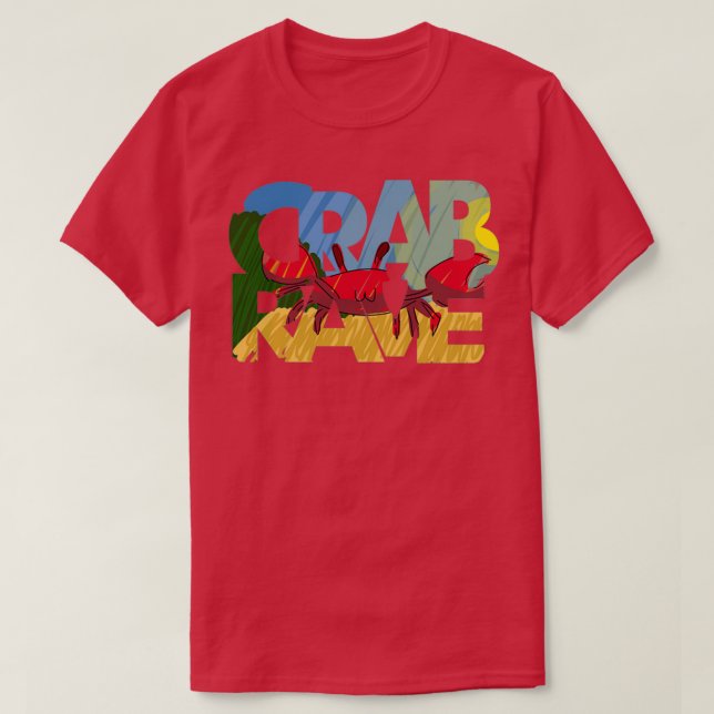 Camiseta Crab Rave Sticker Classic TSirt (Frente do Design)
