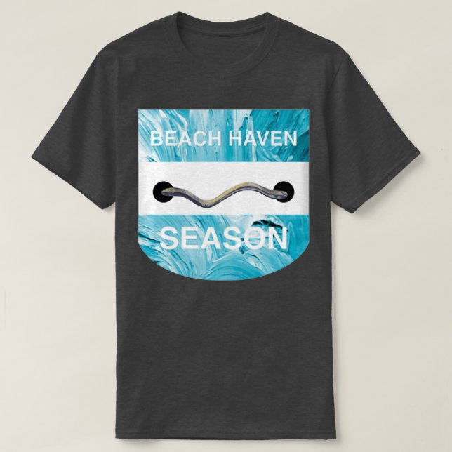 Camiseta Crachá Beach Haven (Frente do Design)