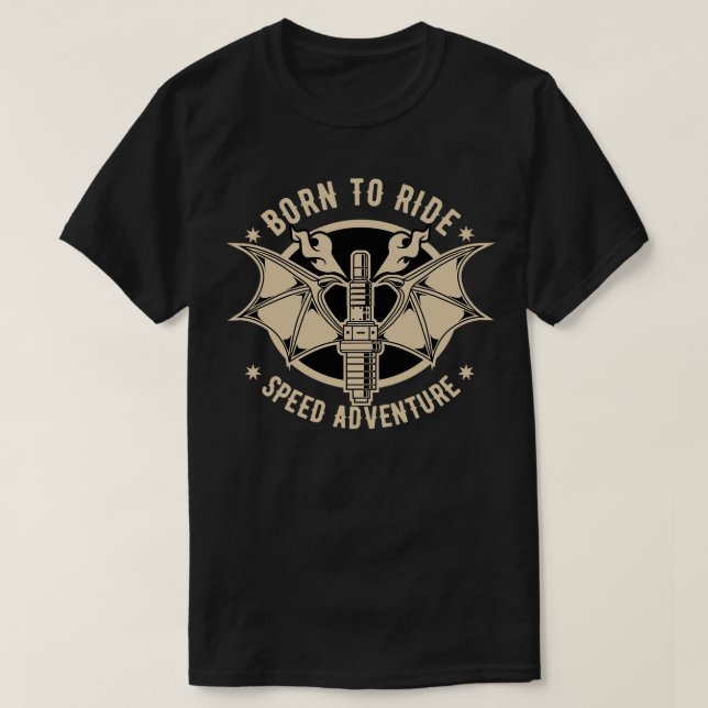 CAMISETA CRACHÁ BIKER (Frente do Design)