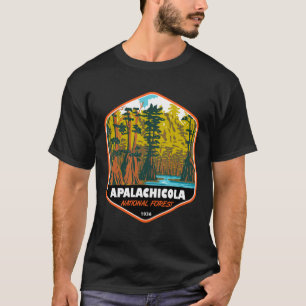 Camiseta Crachá da Árvore Baldcypress da Floresta Nacional