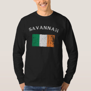 Camiseta Crachá da Bandeira Irlandesa Americana de SAVANNAH