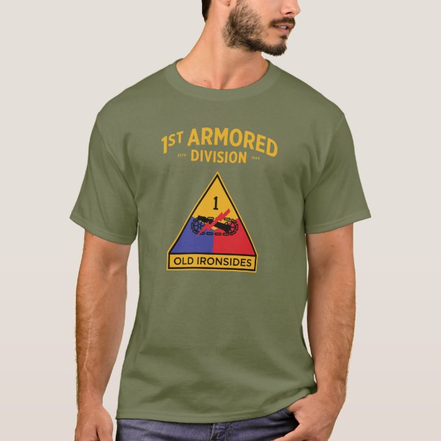 Camiseta crachá da Divisão Armored de 1rua "Velhinhos" (Frente)