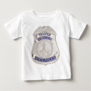 Camiseta Crachá da polícia da polícia estadual de Virgínia