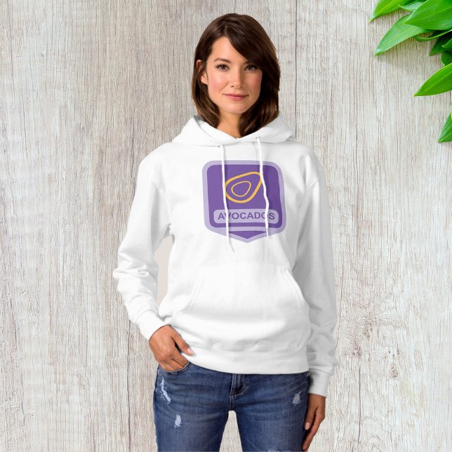 Camiseta Crachá de abacate minimalista em roxo e Dourado (Criador carregado)