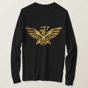 Camiseta crachá de águia ouro
