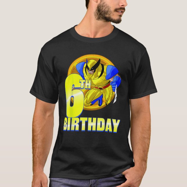 Camiseta Crachá de aniversário Marvel X Men Wolverine 6 (Frente)