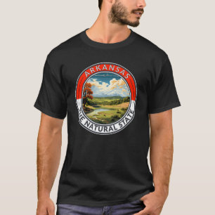 Camiseta Crachá de Arte Viagem do Arkansas