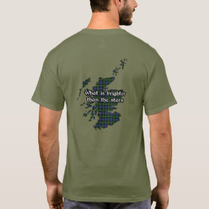 Camiseta Crachá de Baillie Clan e Adulto de Tartan