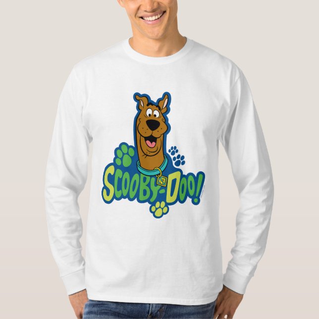 Camiseta Crachá de Caractere de Impressão de Pata Scooby-Do (Frente)