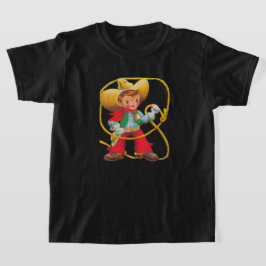 Camiseta Crachá de Chapéu de Corda de Cowboy Buckaroo