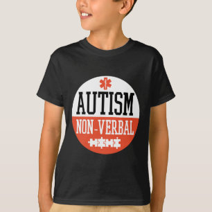 Camiseta Crachá de Consciência do Autismo Não-verbal Autism