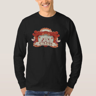 Camiseta Crachá de Funcionário de Circo Vintage Desenho de