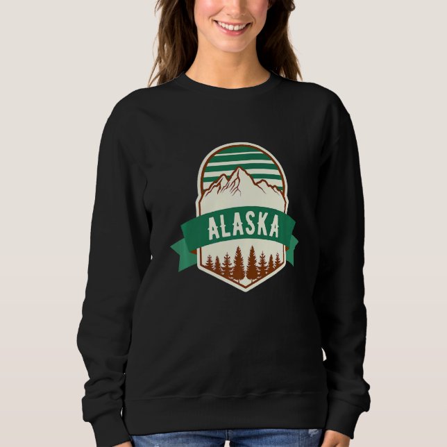Camiseta Crachá de montanha do Alasca (Frente)