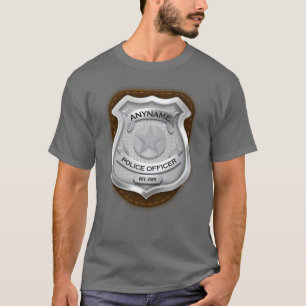 Camiseta Crachá de NOME DO Policial Personalizado Xerife