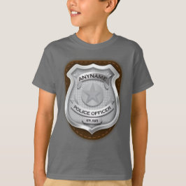 Camiseta Crachá de NOME DO Policial Personalizado Xerife