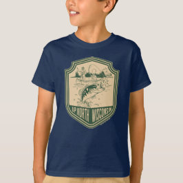 Camiseta Crachá de Pesca Norte de Wisconsin