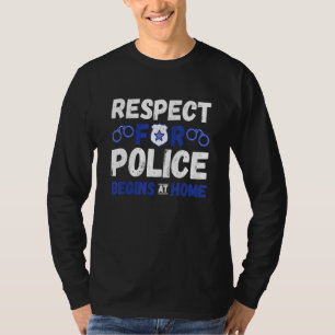Camiseta Crachá de Respeito do Oficial de Polícia Algemas S