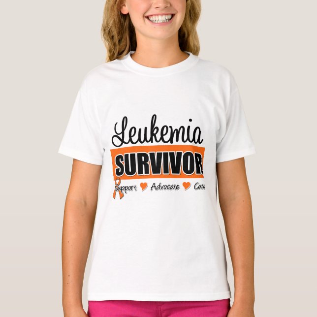 Camiseta Crachá de sobrevivência da leucemia (Frente)