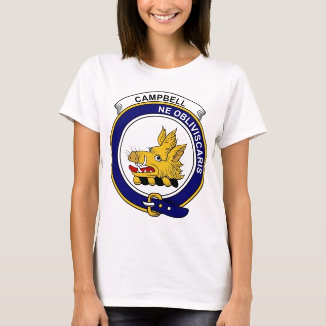 Camiseta Crachá do clã de Campbell (Frente)