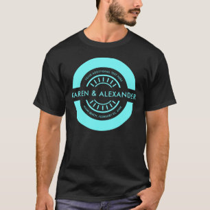 Camiseta Crachá do logotipo retrô com sua cor personaliza