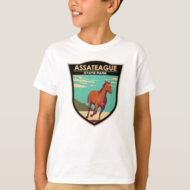 Camiseta Crachá do Parque Estadual de Assateague (Frente)
