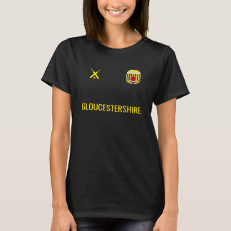 Camiseta Crachá do ventilador do críquete GLOUCESTERSHIRE