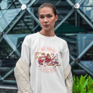 Camiseta Crachá Engraçado pela Mãe Ocupada