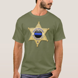 Camiseta Crachá fino de linha azul