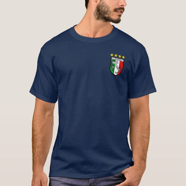 Camiseta Crachá italiano do emblema da bandeira (Frente)