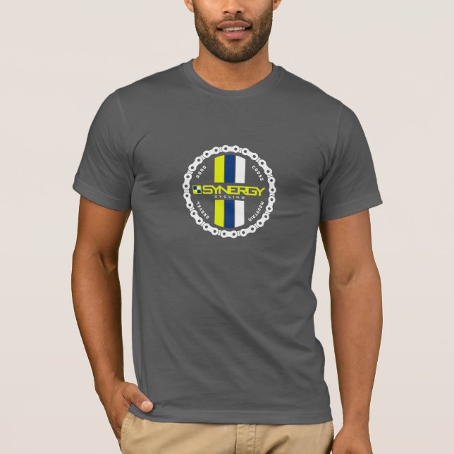 Camiseta Crachá no meio cinzento (Frente)