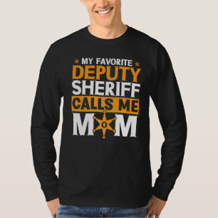 Camiseta Crachá Policial Meu Vice-Xerife Favorito Me Liga