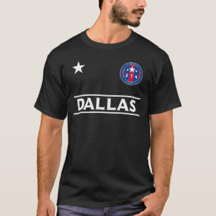 Camiseta Crachá redondo de Dallas City 214 com estrelas - T