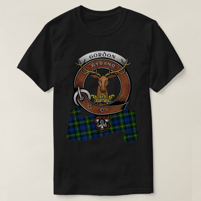 Camiseta Crachá Tartan Scottish Clan Gordon (Frente do Design)