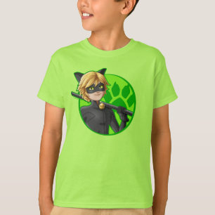 Camiseta Crachá Verde do Cat Noir
