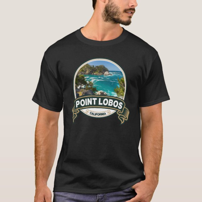 Camiseta Crachá Viagem Point Lobos California (Frente)