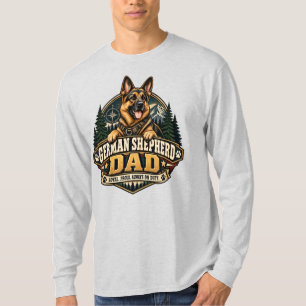 Camiseta Crachá Vintage de Pai Pastor Alemão Leal