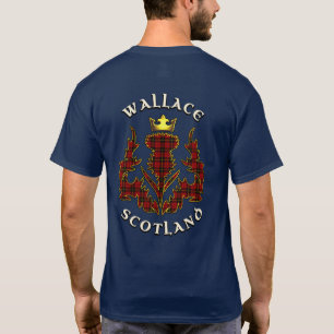 Camiseta Crachá Wallace Clan & Tartan w/Motto