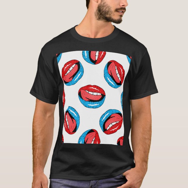 Camiseta Crachás de Patch de Cartoon: Retro Pop (Frente)