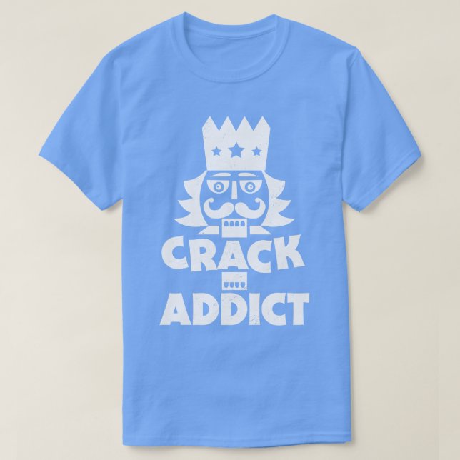 Camiseta Crack Addito Engraçado Noz de Natal (Frente do Design)