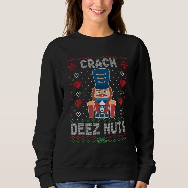 Camiseta Crack Deez Loucos Nutcracker Engraçado Sw de Natal (Frente)