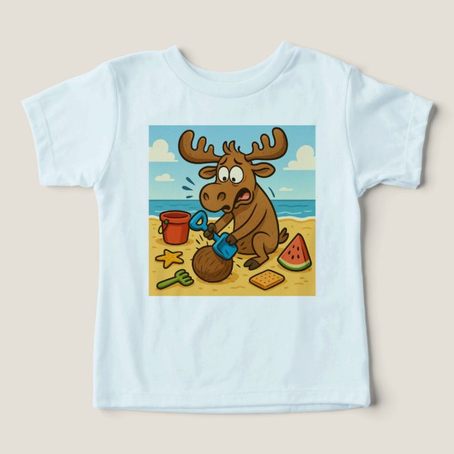 Camiseta Crackin’ Coconuts – Funny Beach Tee for Kids (Design frontal)