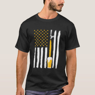 Camiseta Craft Beer American Flag Usa 4Th July Brewery