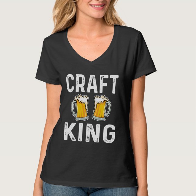 Camiseta Craft King  Craft Beer  Drinker Home Brewery (Frente)